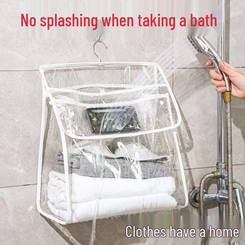 Geantă de duș impermeabilă suspendabilă pentru depozitarea hainelor și a telefonului