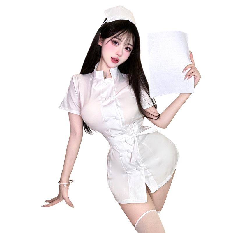 Sexy Seduction Nurse Uniform Hot Cosplay Pure Lust Lingerie Uniform Free Suit