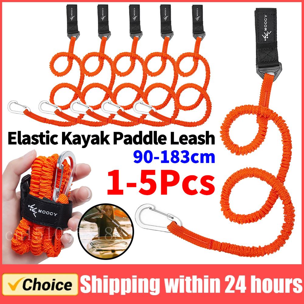 5-1PCS Elástico Caiaque Canoa Remo Leash Segurança Barco Vara de Pesca Pólo Cordões Enrolados Corda Anti-Perdido Remo Caiaque Remo Leash