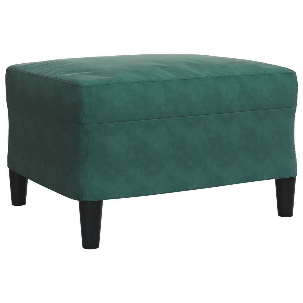 3 Piece Sofa Set with Cushions and Neck Rolls Dark Green Velvet
