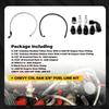6AN Power Steering Pump Hose Kit 25Inch Compatible with Chevy C10 LS Engine, High/Low Pressure with Leak-Proof Design Connects to GM Type II Power