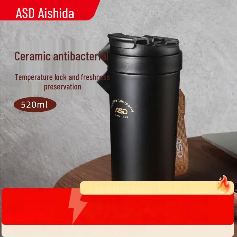 ASD 304 Stainless Steel Vacuum Insulated Dual-Drink Portable Coffee Mug