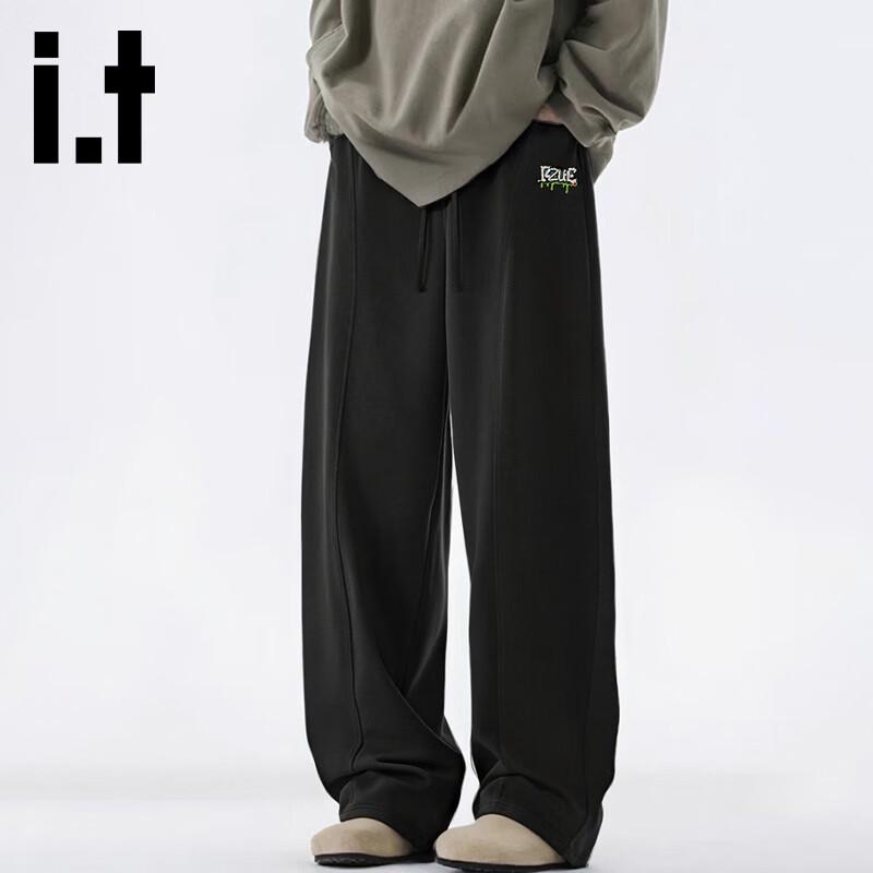 Izzueit Men's Air Layer Graffiti Straight-Leg Pants