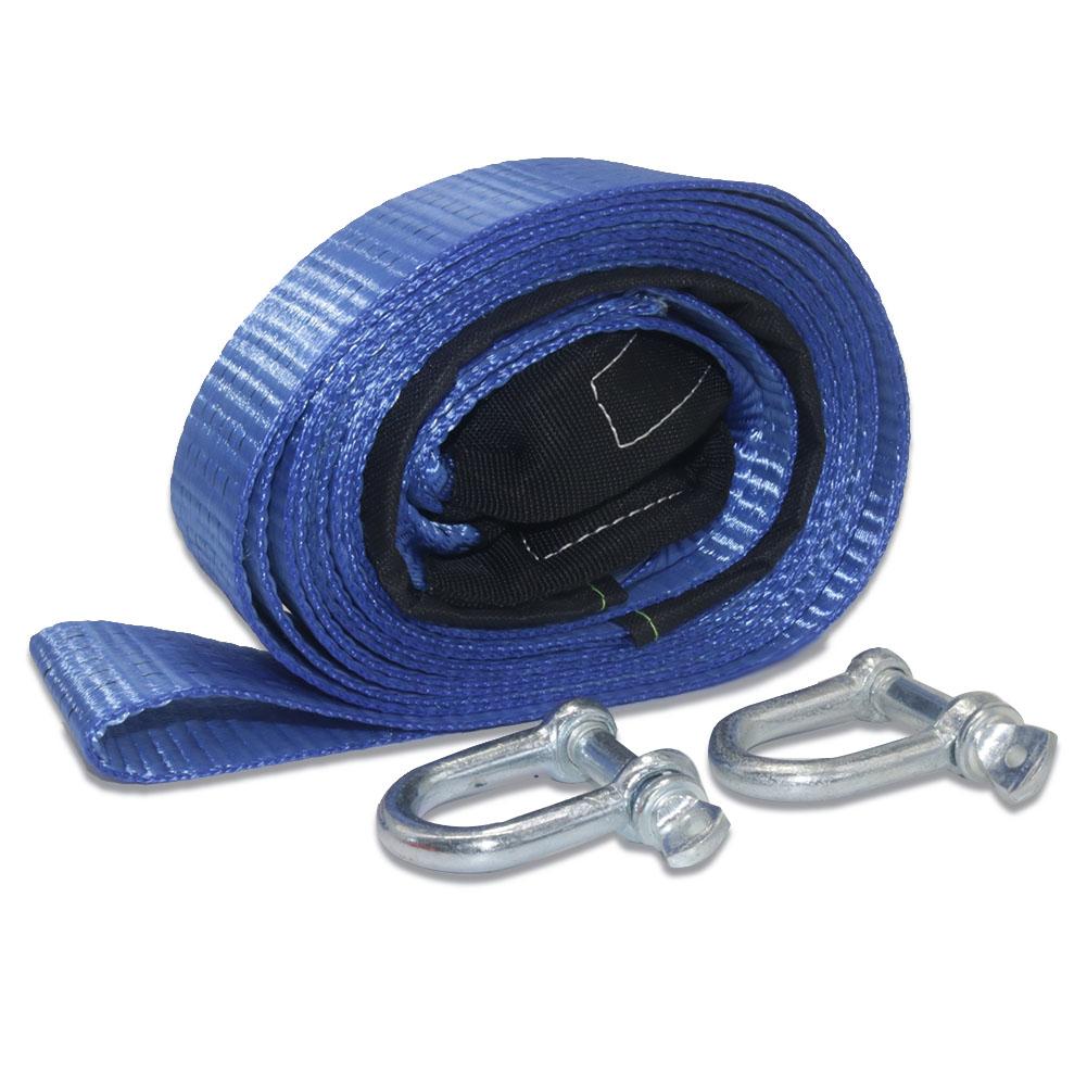 Car Tow Strap Racing Auto Winch Rope Nylon 5m 8Tons Recovery Towing Cable Strap Belt Heavy Duty Off Road Accessories Metal Hooks