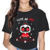 Cute As Hell Women Clothes Cult of The Lamb Goat Game Oversized Tshirt Kawaii Vintage FeUnisex Top