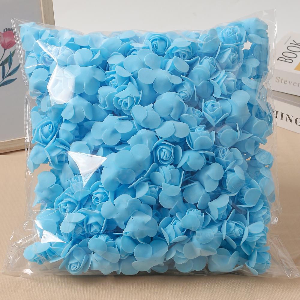 500Pcs Rose Artificial Flower Head 3cm Mini PE Foam Fake Flowers for Home Decor Handmade DIY Party Wedding Decoration Gifts