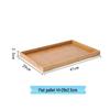Japanese-Style Bamboo and Wood Tea Tray: Solid Rectangular Serving Tray for Restaurants and Homes