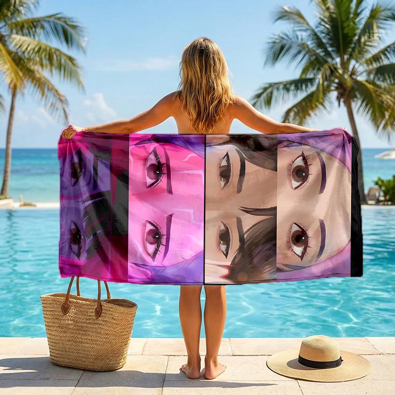 Kpop Hunter Fashion Beach Towel: Ideal for Summer Adventures Soft, Absorbent and Quick Drying Suitable for Swimming and Bathing