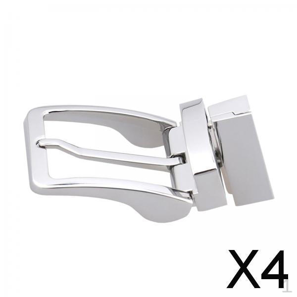 4x Alloy Belt Buckle Luxury for 33mm-34mm Single Prong Mens Replacement