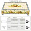 1 Piece Of Spring And Summer Flower-Themed Round And Rectangular Tablecloths, Available In Various Sizes, Retro Lemon Flower Pattern Printing Design,