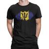 Flagge Barbados Barbadische Accessoires Unisex T-Shirts 100% Baumwolle T-Shirt Grafische Tops T-Shirt