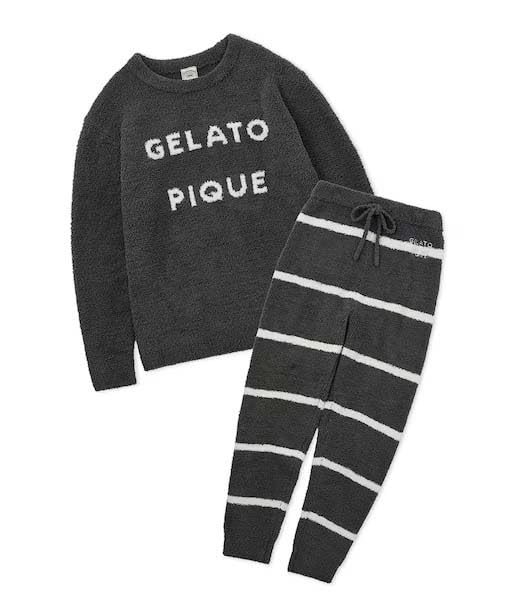 Gelato Pique Powder Logo JQD Pullover and Long Pants Set CGRY (PWNT245096) Women's