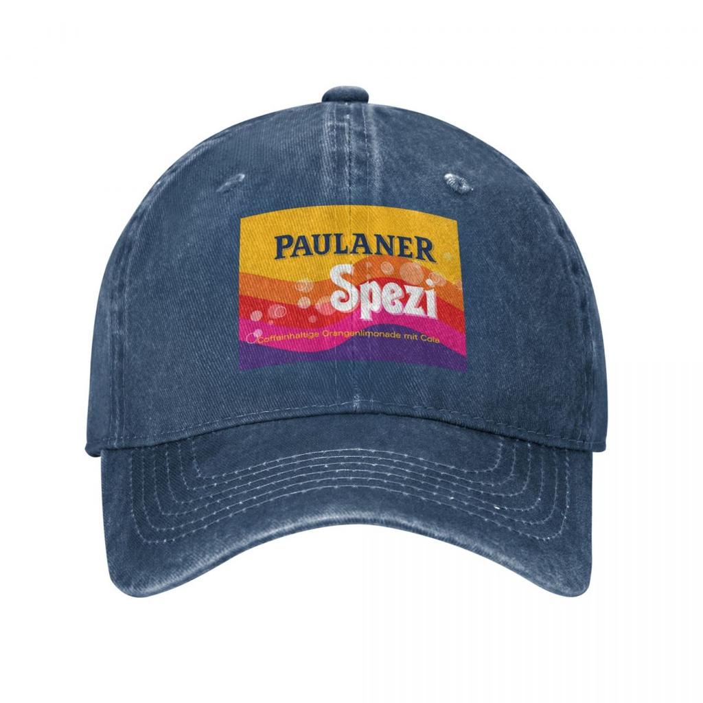 Baseballkappen Paulaner Spezi Getränkezubehör für Unisex Damen Fashion Distressed Denim Dad Hat
