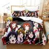 3D Cartoons LoveLive! School Idol Project Bedding Sets Duvet Cover Set with Pillowcase Twin Full Queen King Bedclothes Bed