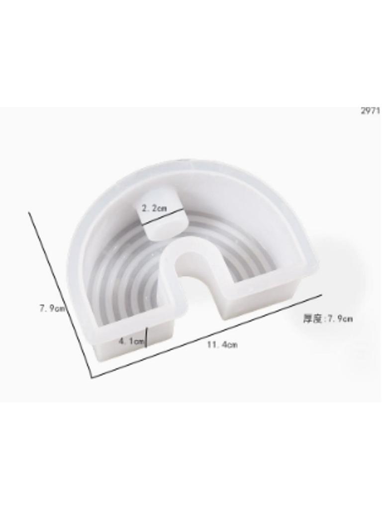 2026 New 1Pc Rainbow Arch Candlestick Silicone Mold DIY Epoxy Drip Resin Gypsum Casting Mould Aroma Candle Holder Craft Tool