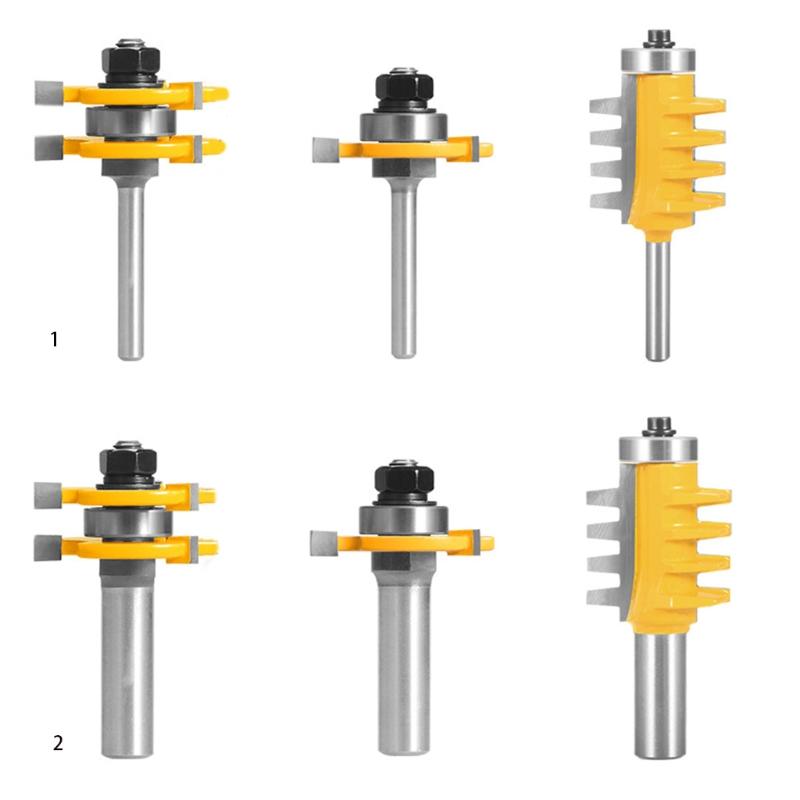 Professional Router Bit Set 1/2 1/4 Shank High Impact Strength Carbide Alloy Tenon Material Milling Tool for Woodworking