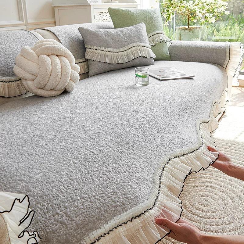Ice Silk Sofa Cushion Summer European Simple Non-Slip Mat Cool Cushion Seat Cushion Cold Sofa Cover Cover