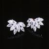 Gorgeous Women's Stud Earrings Full with Dazzling CZ Stone Sparkling Ear Piercing Earrings Party Jewelry Drop Shipping