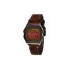 CASIO Custom Collection Electronic Movement Leather Strap Watch Men's Watches Yellow Watch Dial A158WEA-9 Watch5--