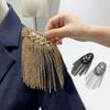 Vintage Shoulder Epaulettes Handmade Rhinestone Epaulet Fashion Tassel Shoulder Board  Gifts