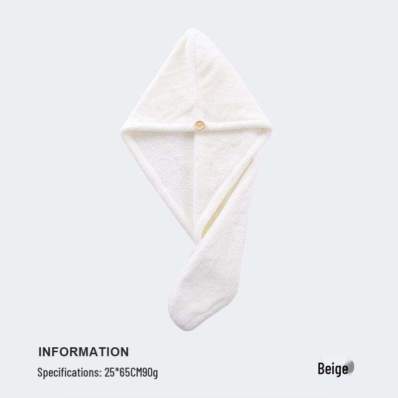 Tuqiang Coral Fleece Superfine Bath Cap - Water-Absorbent Thickened Headscarf for Adults