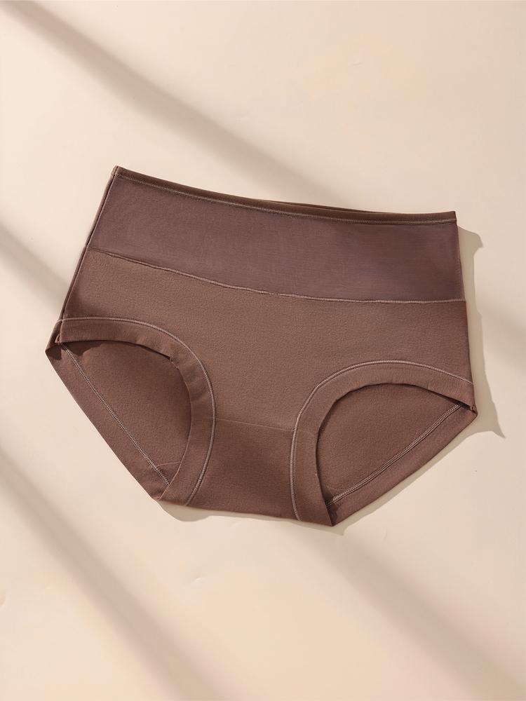 Plus Size 4Pcs Women Panties Mesh High Waist Underwear Soft Cotton Briefs Girls Underpants Solid Panty Slim Female Lingerie