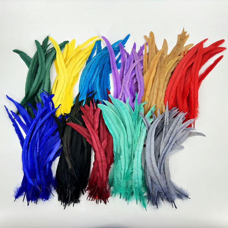 50PCS Rooster Feathers 25-40CM Wholesale Natural Feather for Wedding Crafts DIY Handwork Party Carnival Headwear Decor