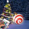 24 Inch Light Up PVC Inflatable Christmas Ball New Years Christmas Ornaments with Light and Remote Holiday Yard Lawn Porch Decor