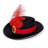 Magician Hat Musketeers Costume Hat Vintage Black Kids Cosplay Hat  Men Women Unisex