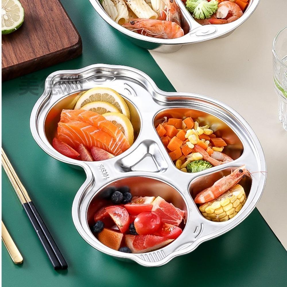 304 Stainless Steel Food Plate Animal Shape Tableware Cartoon Dinnerware  Kindergarten School
