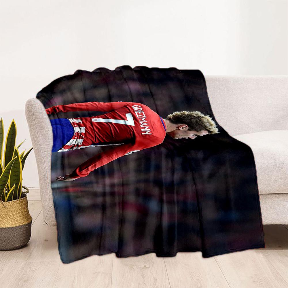 Griezmann's Jersey Blanket Ultra-Soft Suitable for Couch Sofa Chair All-Season Use Digital Print Suitable for Gifting Relatives and Friends