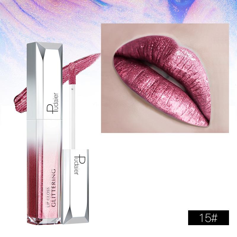 Pudaier Pearly Moisturizing Lip Glaze Star Shine מטאלי מט עמיד למים ליפ גלוס שפתון איפור שפתיים