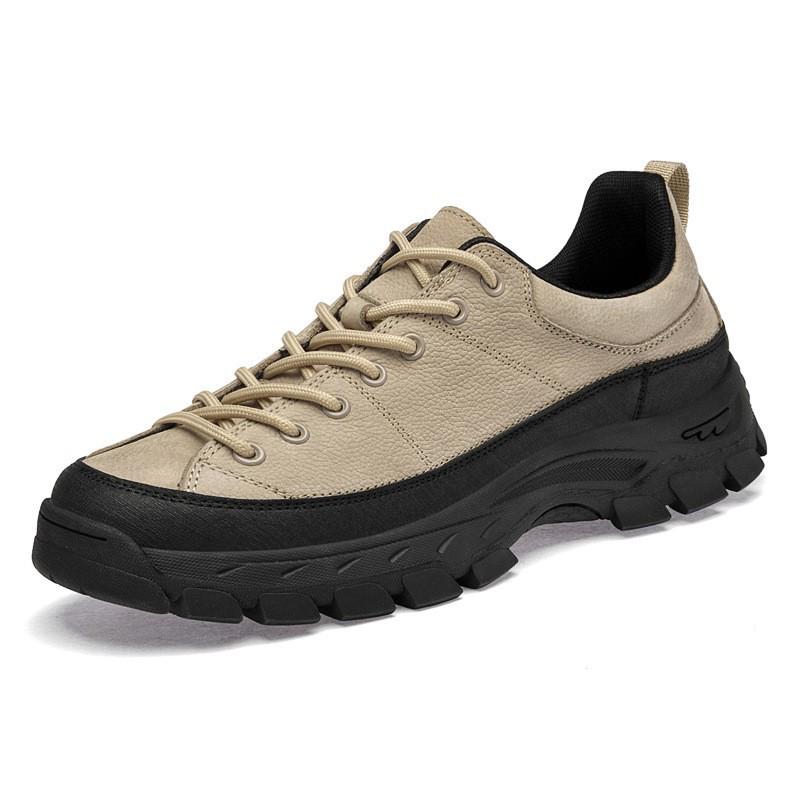 Men s Leather Outdoor Mountaineering Shoes - Large Size Autumn/Winter Casual Footwear 41