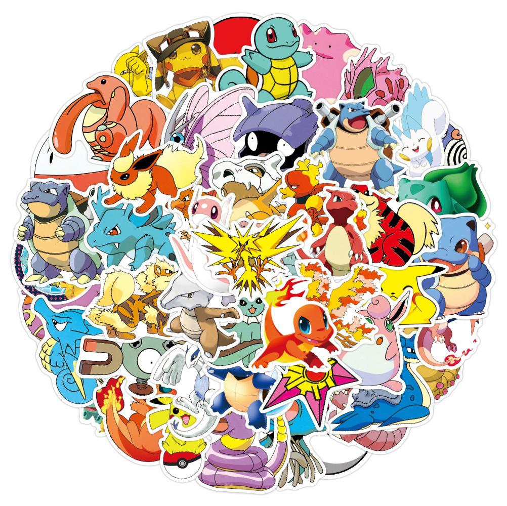 200-Piece Japanese Anime Pokemon Car & Suitcase Graffiti Stickers Set