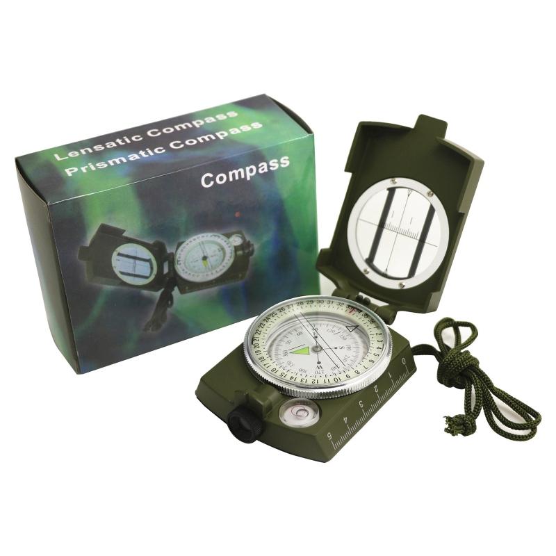 Compass High Precision Multifunctional Military North Green Compass Outdoor,Survival Emergency Luminous Sighting Compass