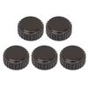 5pcs Steel Watch Crown Watch Head Watchmaker Repairing Parts Replacement Accessories Black6mm   0.24in
