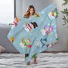 Snowflake Christmas Blanket Cozy Flannel Throw Winter Warm Festive Holiday Decor Gift Home Bedroom Dorm