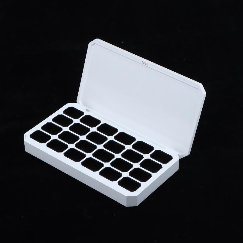 24 Grids Empty Magnetic Nail Art Box Dustproof Storage Organizer for Manicure DIY Fast Painting Beginner & Salon Use