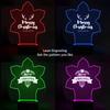 5PCS/Pack Acrylic Light Sheets Creative Star Snowflake Design DIY LED Night Lights Supplies for Christmas Decorations