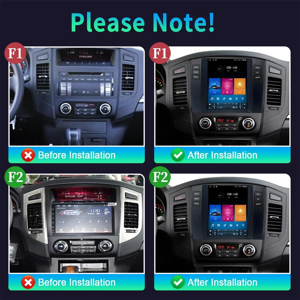 9.7" For Mitsubishi Pajero 4 V80 V90 2006-2014 Car Radio Navigation For Car Multimedia Video Player Navigation 4G Android Screen
