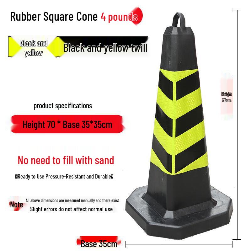 70CM Rubber Traffic Cone