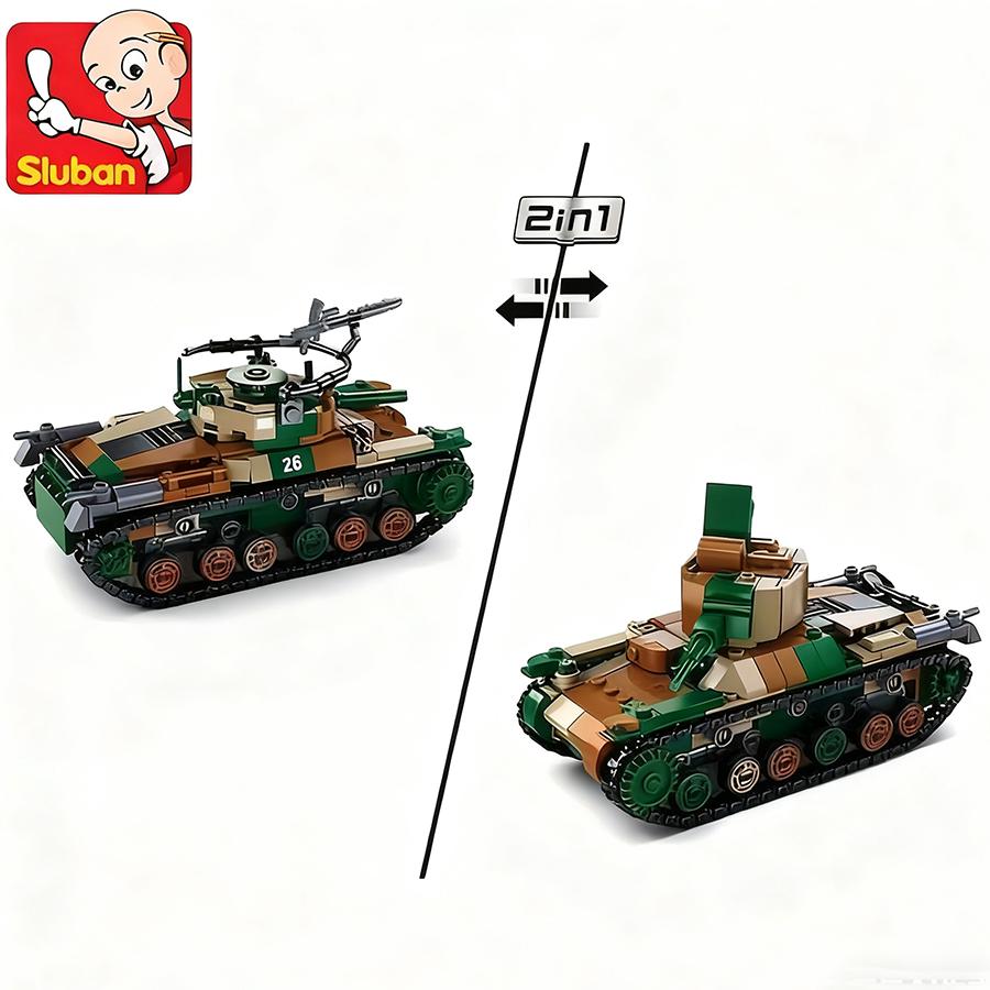 563pcs 1107 Medium Military  Tank  Model  Building Block Toys 97 Medium Chariot Children Diy Bricks Toy