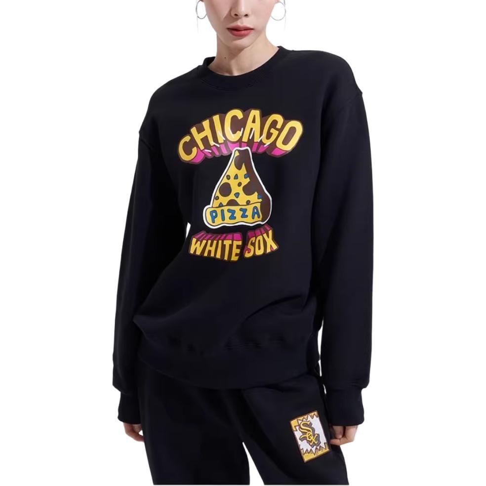 MLB Sweatshirts Unisex Black Crew Neck Moderate Other 3AMTC0126-44BKS