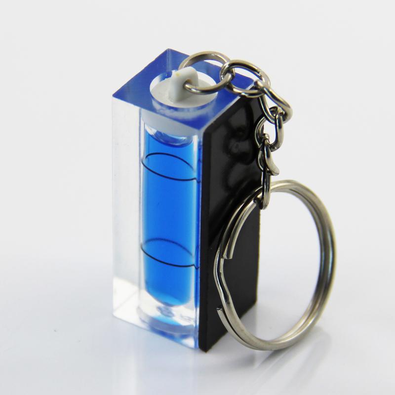 Magnetischer Schlüsselanhänger Quadratische Horizontale Wasserwaage Kunststoffblase Mini Horizontale Perle Tragbare Wasserwaage