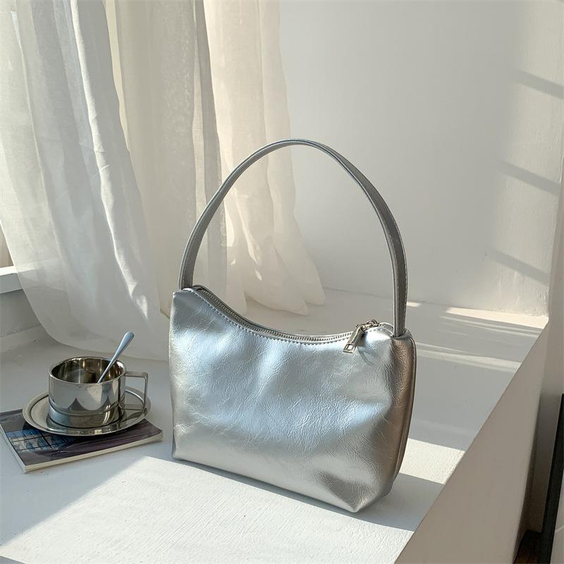 Y2k Handbag Compact Small Shoulder Bags Vintage Evening Tote Patent Pu Leather Shoulder Bag For Night Out Streetwear Fashi