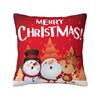 Christmas New Year Pillowcase Printing Polyester Cushion Cover Gift Santa Pillow Case Cover Home Zipper 18''