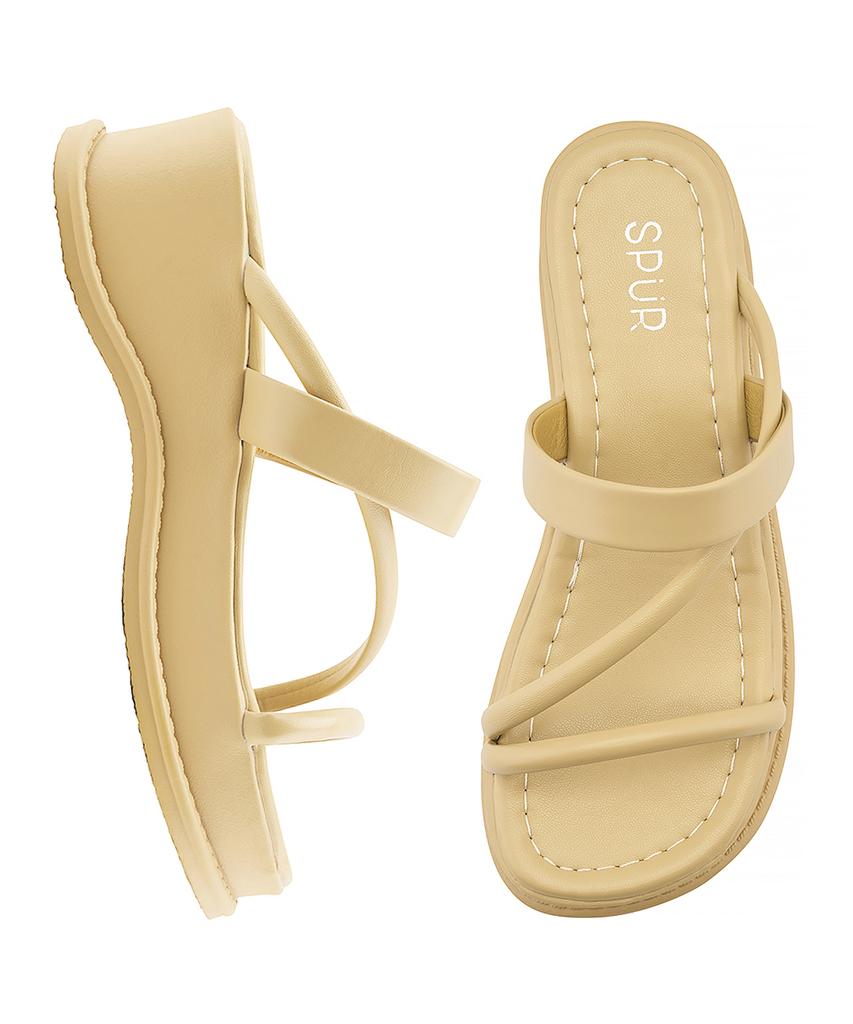 Spur Sunrise Strap Mule -Ss9056 (3Color) 5.5Cm Platform Slipper Sandals
