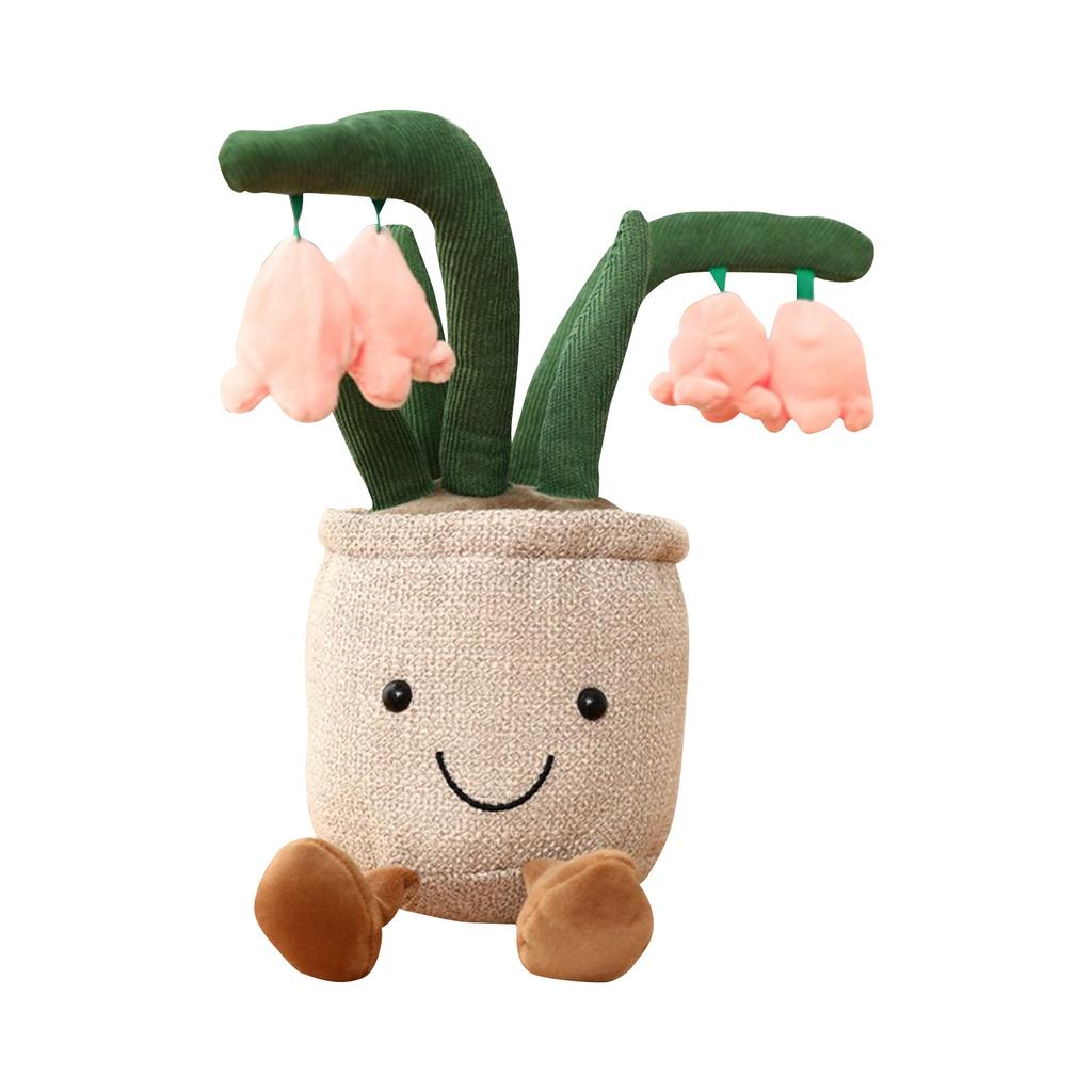 Coussin en peluche en forme de fleur, décoration en peluche en forme de pot de fleurs, jouet doux et câlin pour enfants