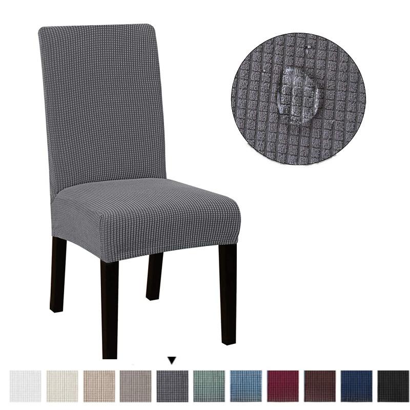 Elastic Waterproof Office Chair Covers Scratch-Proof Removable Protectors Soft Anti-Dust Stain For Home Dinning Chairs Cover
