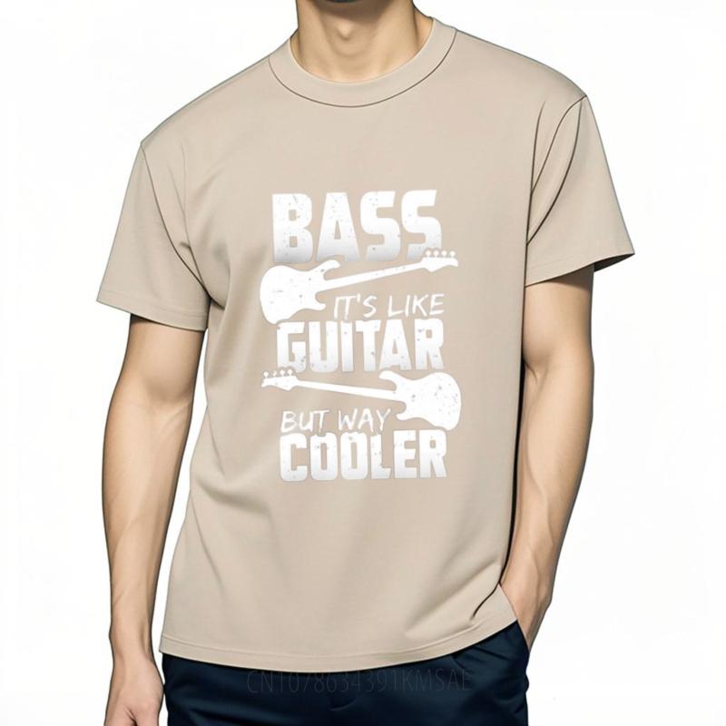 Brand Tshirts for men Printed Man short sleeve tshirt Graphic Bass Its Like Guitar But Way Cooler Cool For men Tee shirt